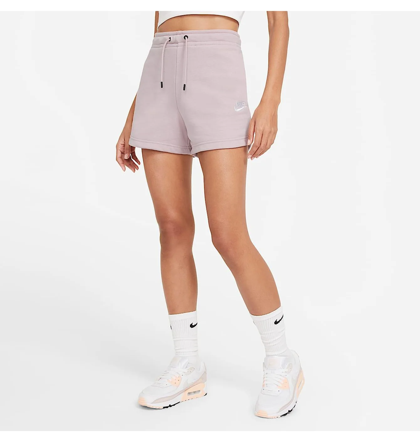Шорти жіночі Nike Essntl Flc Hr Violet CJ2158-645