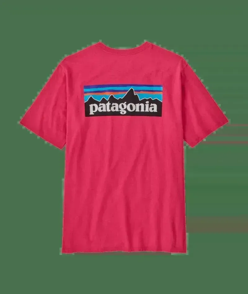Футболка чоловіча Patagonia P-6 Logo Responsibili -Tee Luminous Pink (LMSP38504)