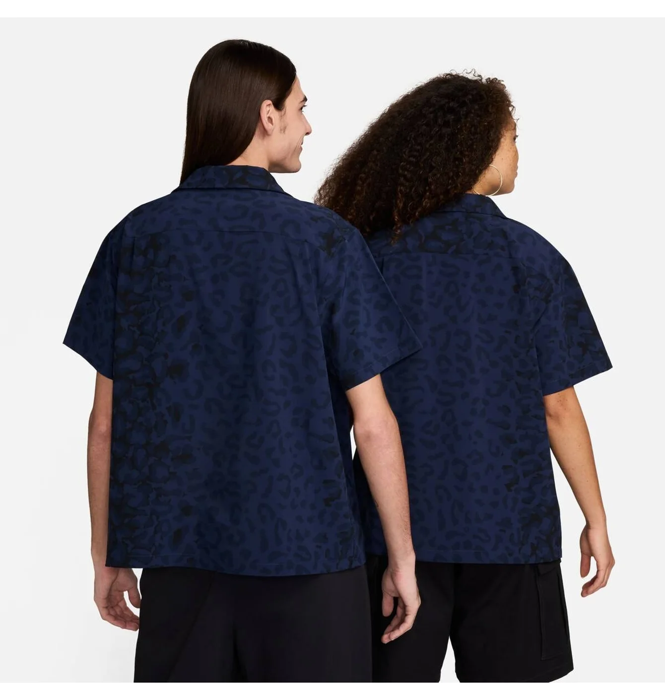 Сорочка унісекс Nike Sb Print Bowler Short-Sleeve Button-Down Skate Shirt Blue FN2595-410