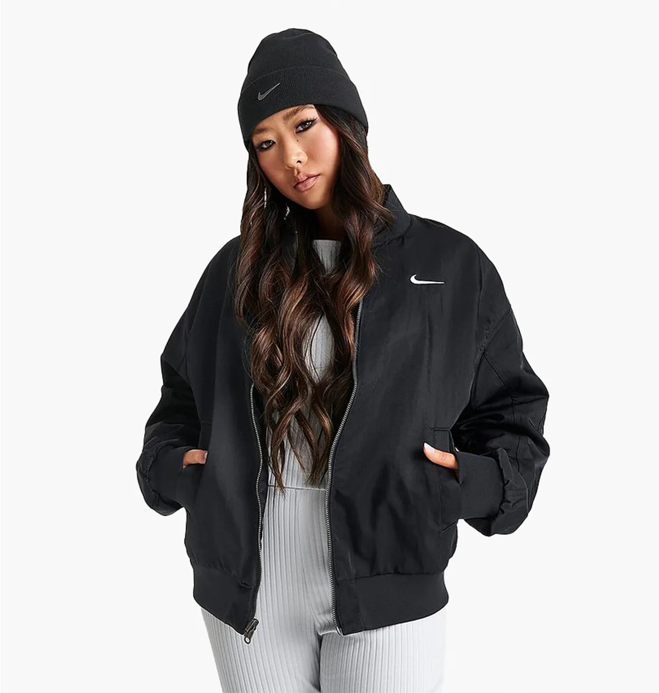 Бомбер жіночий Nike Sportswear Varsity Bomber Jacket Black Dv7876-010