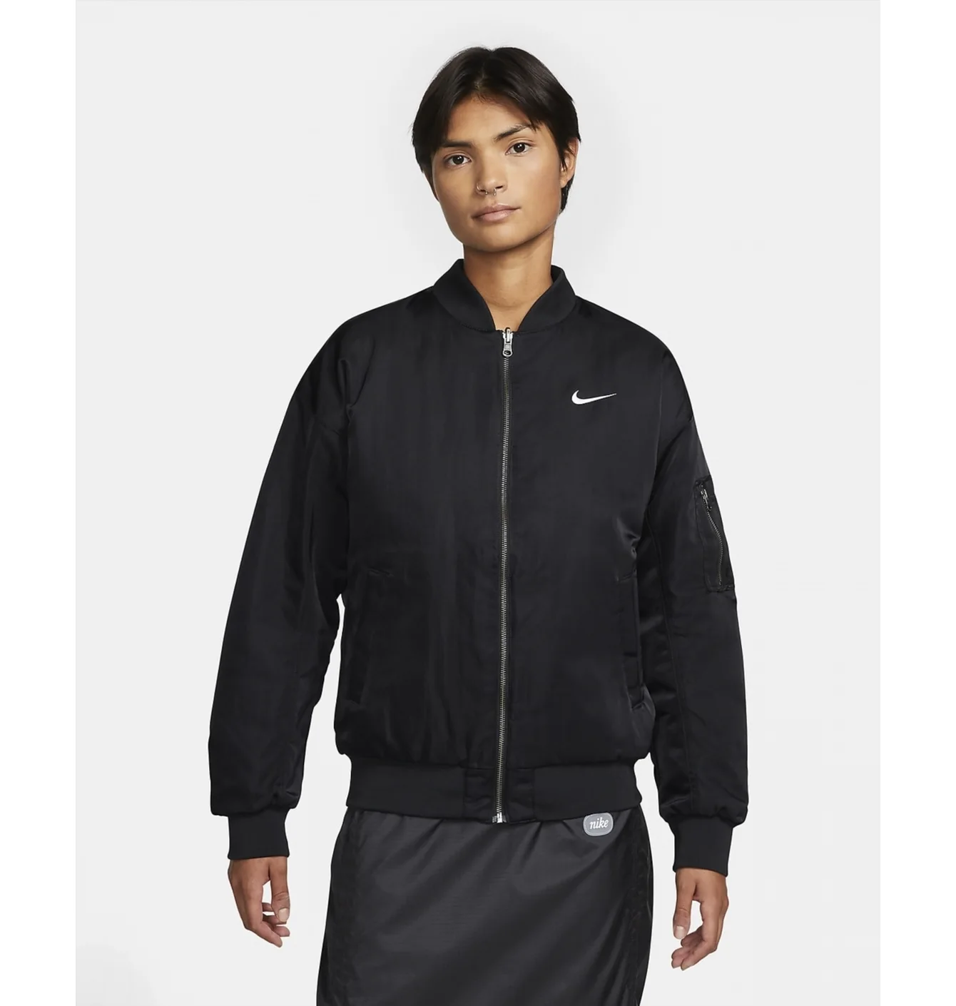 Бомбер жіночий Nike Sportswear Varsity Bomber Jacket Black Dv7876-010