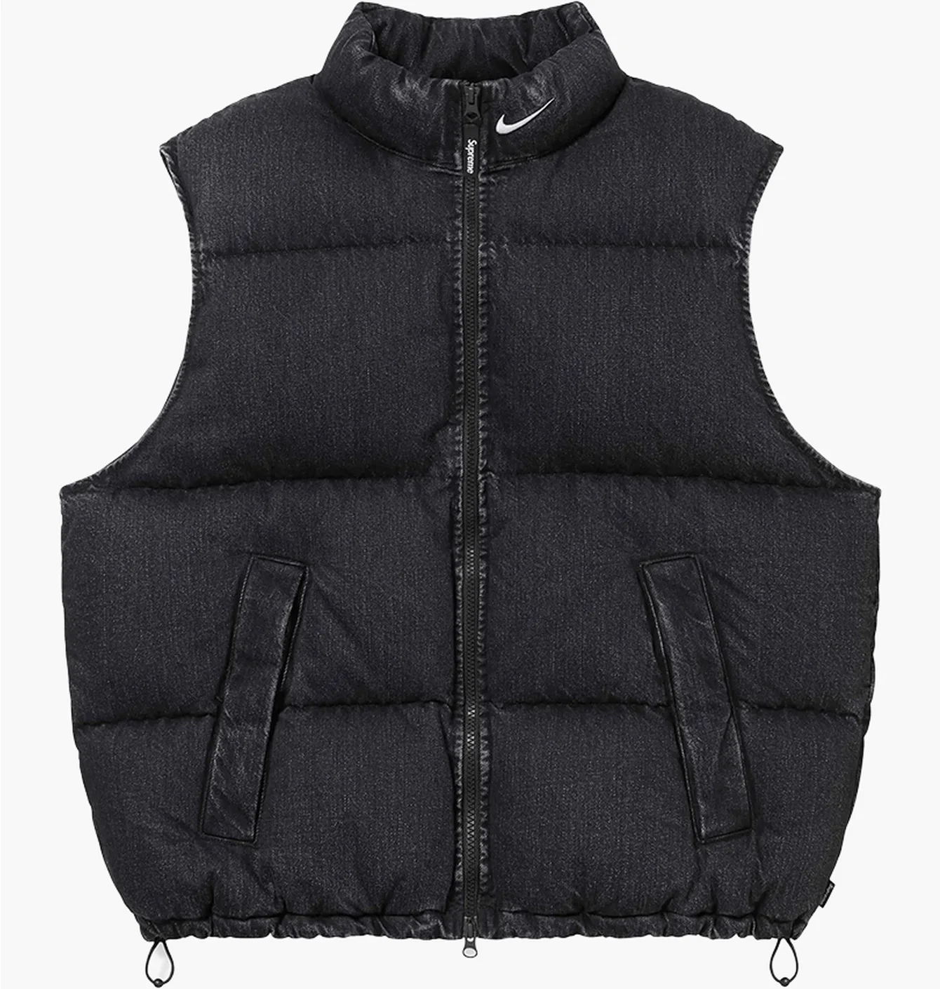 Supreme x Nike Denim Puffer Vest Black