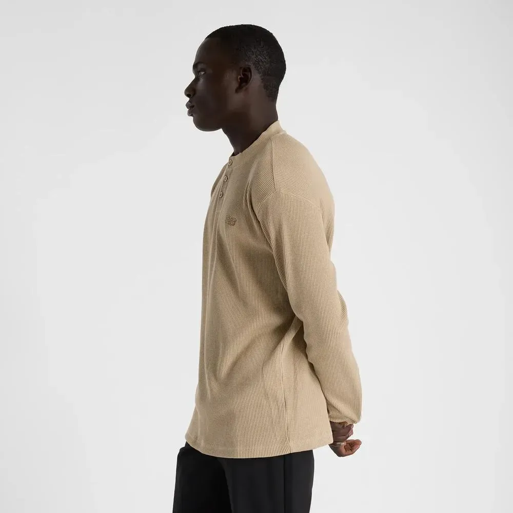 New Balance Waffle Knit Long Sleeve Henley Men's