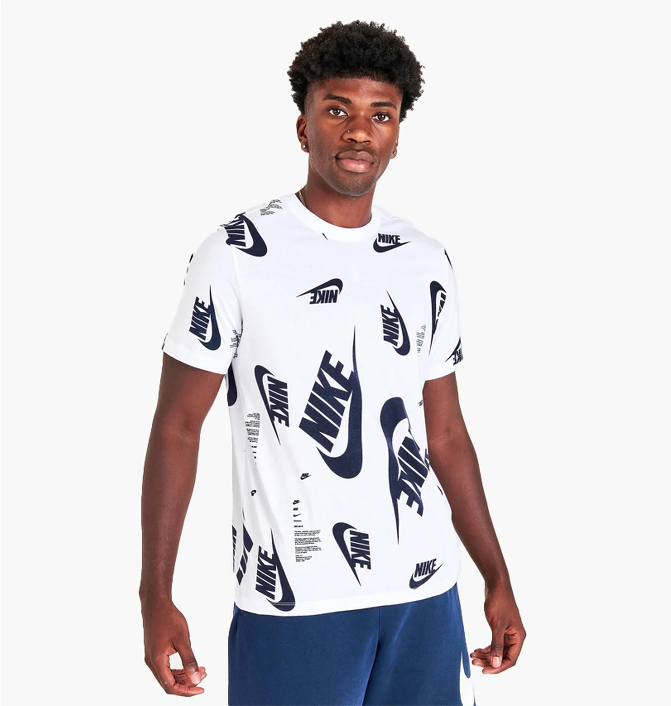 Футболка чоловіча Nike Sportswear All-Over Futura Print Short-Sleeve T-Shirt White Dr7817-100