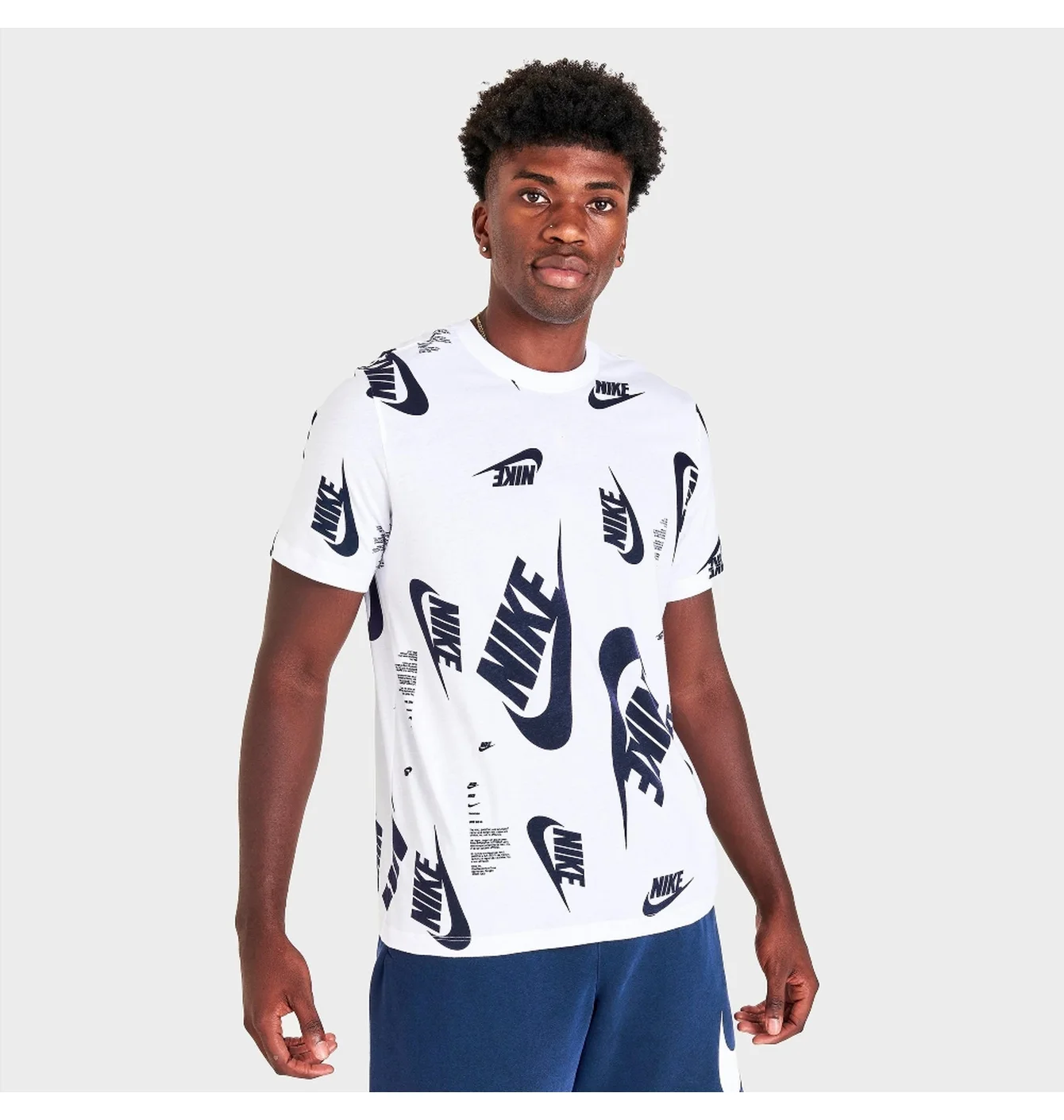 Футболка чоловіча Nike Sportswear All-Over Futura Print Short-Sleeve T-Shirt White Dr7817-100
