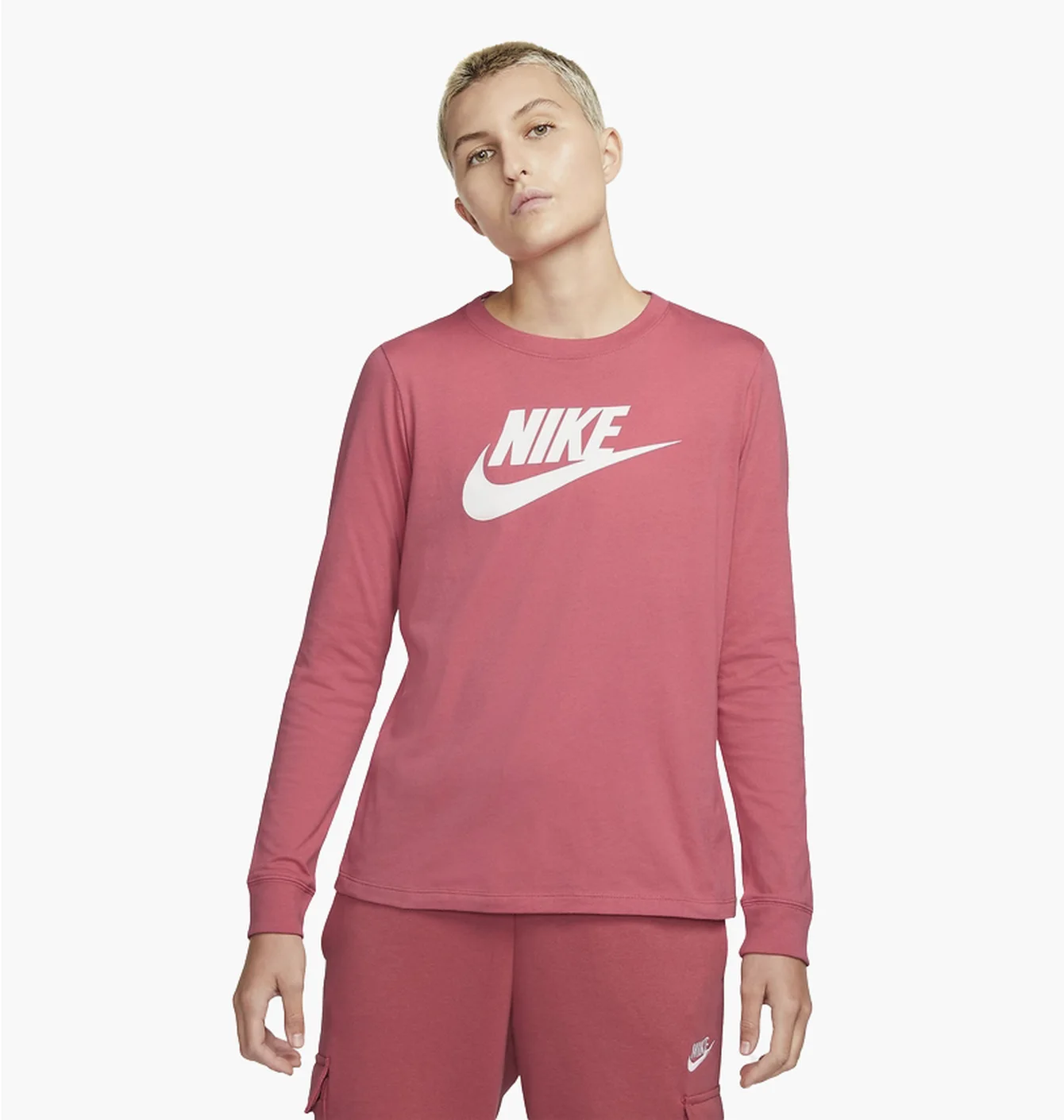 Лонгслів жіночий Nike Womens Long-Sleeve T-Shirt Pink Bv6171-622
