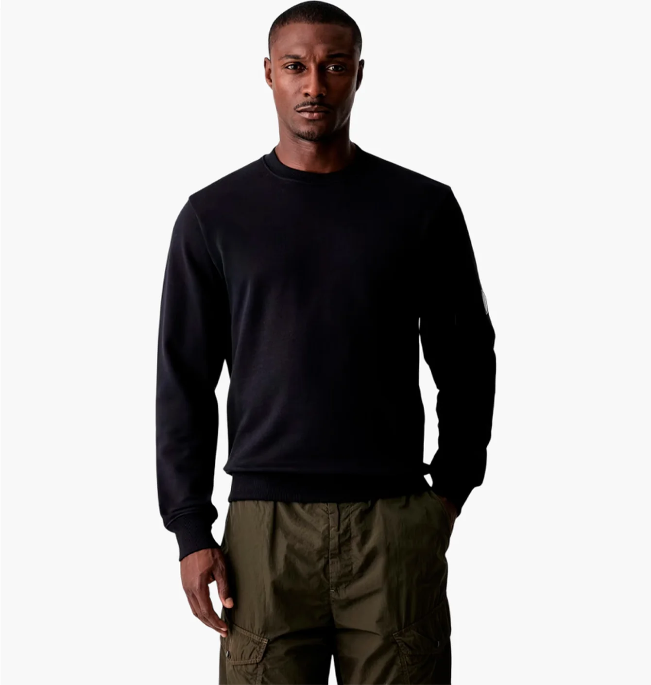 Світшот чоловічий C.P. Company Diagonal Raised Fleece Black RCCMSS713A-005086W