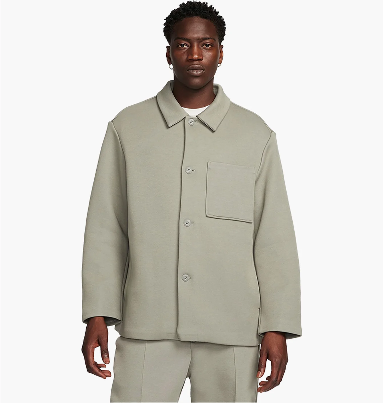 Пальто NIKE SPORTSWEAR TECH FLEECE REIMAGINED OVERSIZED SHACKET OLIVE