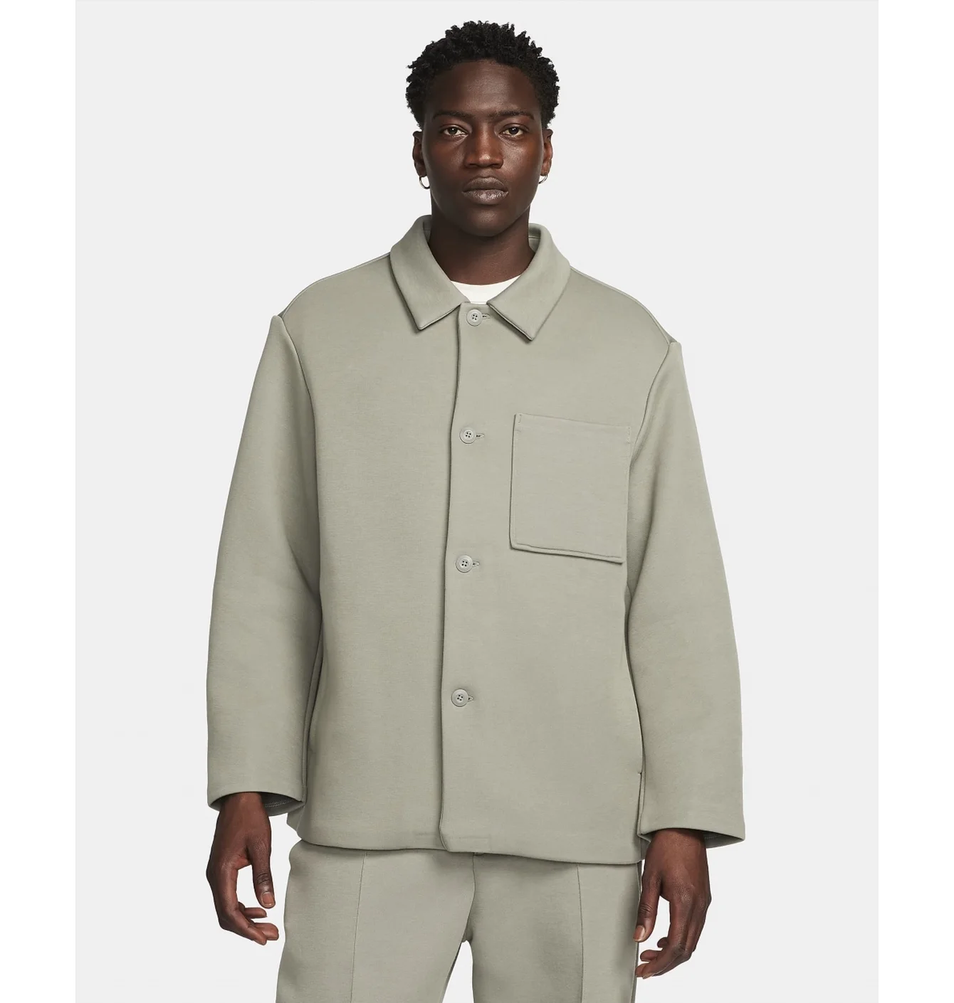 Пальто NIKE SPORTSWEAR TECH FLEECE REIMAGINED OVERSIZED SHACKET OLIVE