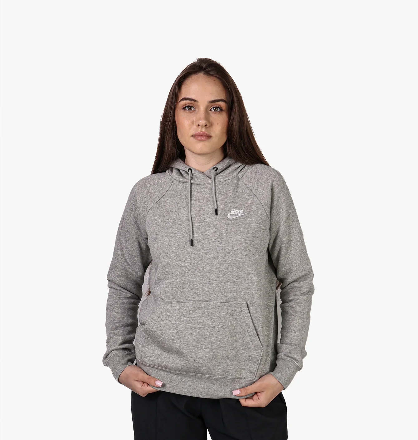 Худі жіноче Nike W Essential Fleece Hoodie Grey BV4124-063