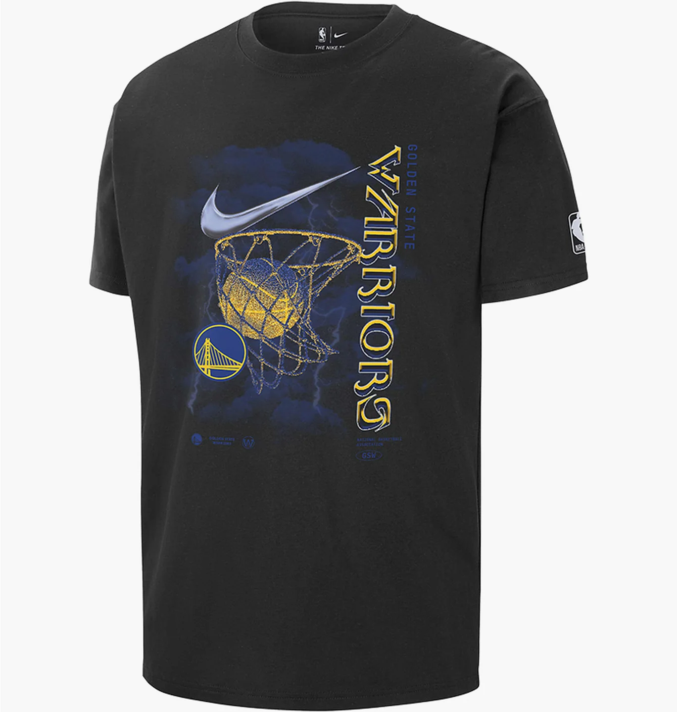 Футболка чоловіча Nike Golden State Warriors Courtside Max90 Nba T-Shirt Black FN2047-010