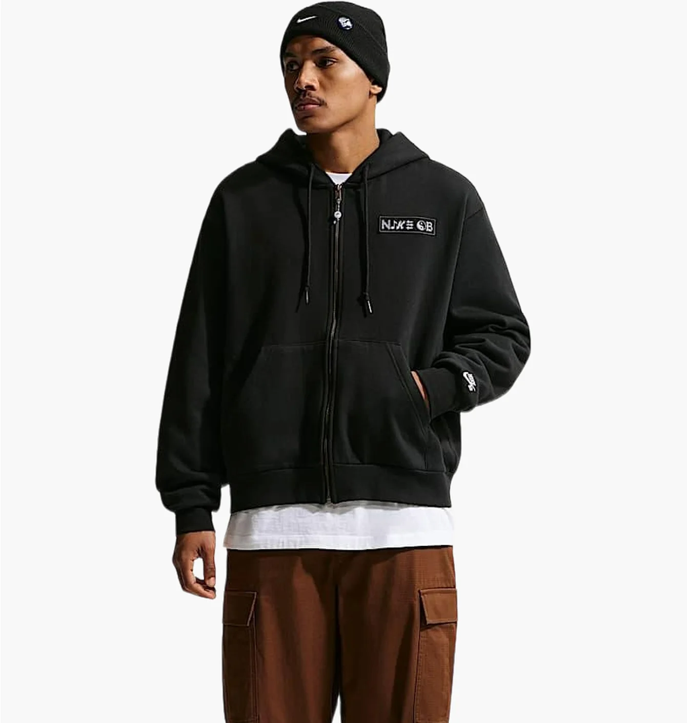 Толстовка чоловіча Nike Sb Fleece Full-Zip Skate Black IF0657-010