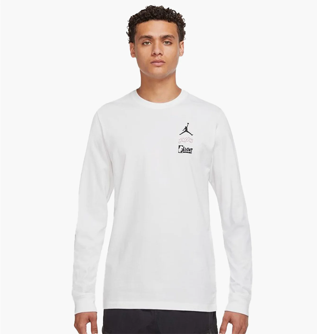 Лонгслив Jordan Flight Team Men’s Long-Sleeve T-Shirt ‘White/Red’