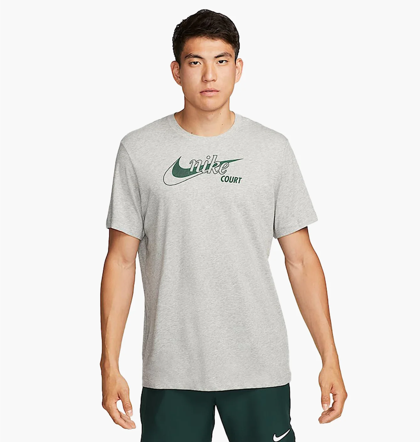 Футболка чоловіча Nike Court Dri-Fit Swoosh Tennis T-Shirt Grey DD8376-064