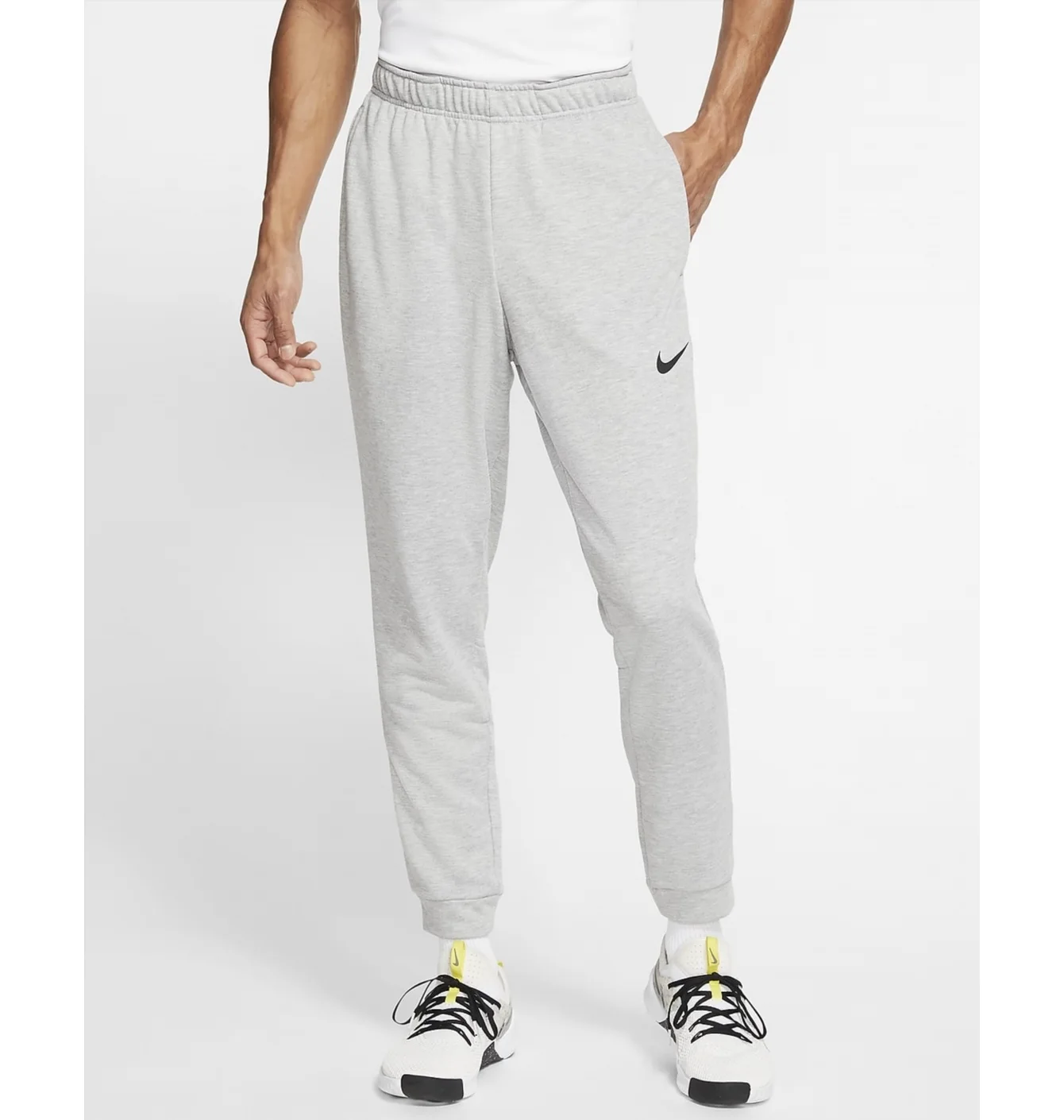 NIKE DRY PANTS TAPER FLEECE GREY