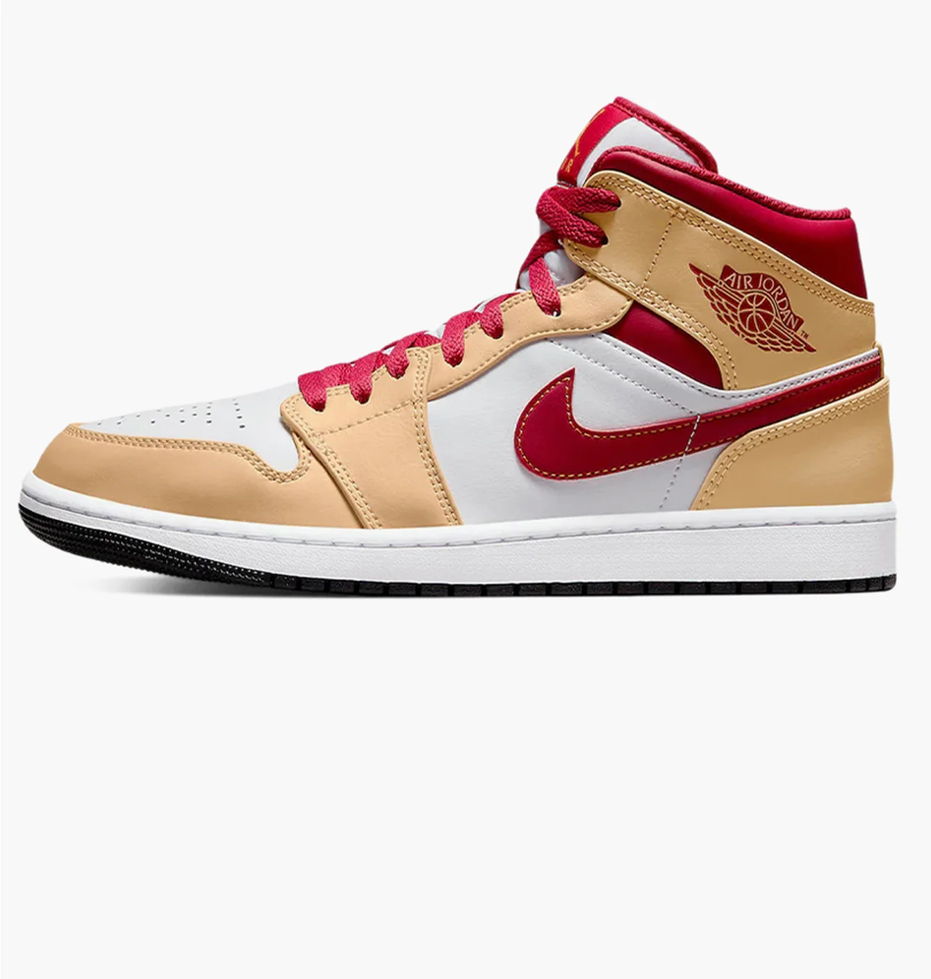 Jordan 1 Mid Light Cardinal Curry (GS)