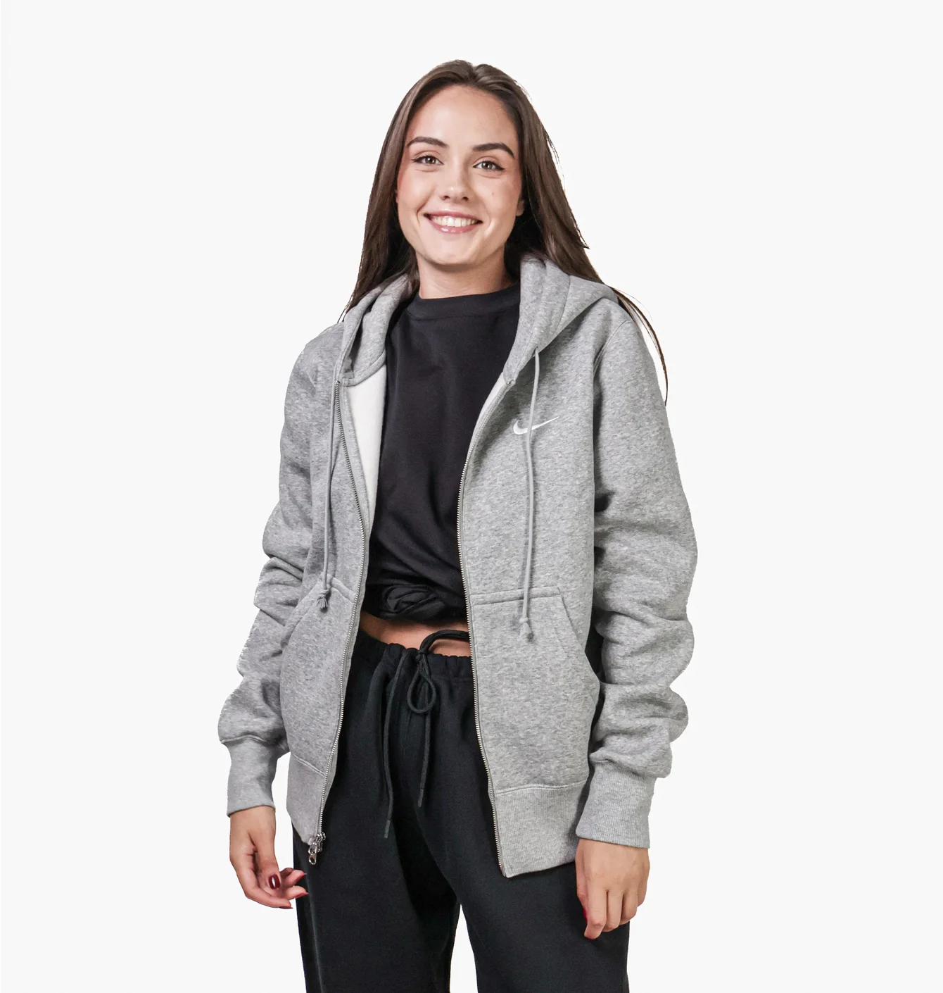 Толстовка жіноча Nike Sportswear Phoenix Fleece Grey HJ0995-063