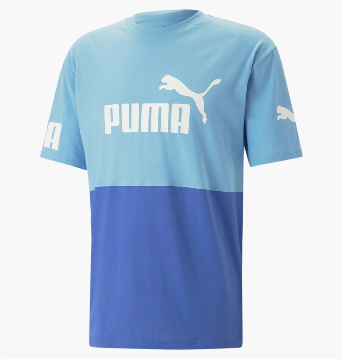 Футболка чоловіча Puma Power Colourblock Light Blue 673321-93