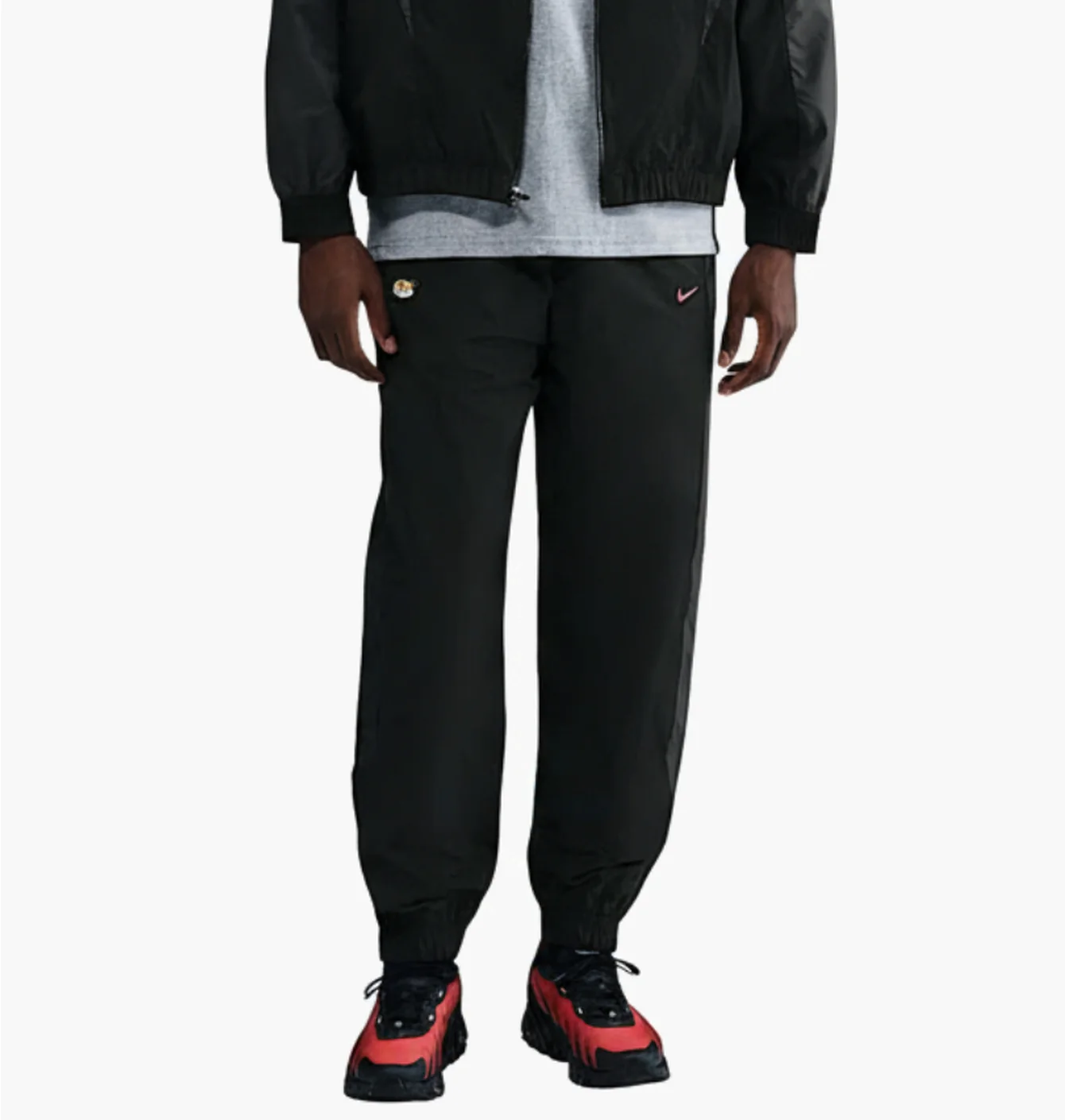 Nike TN Pants Black Red Swoosh