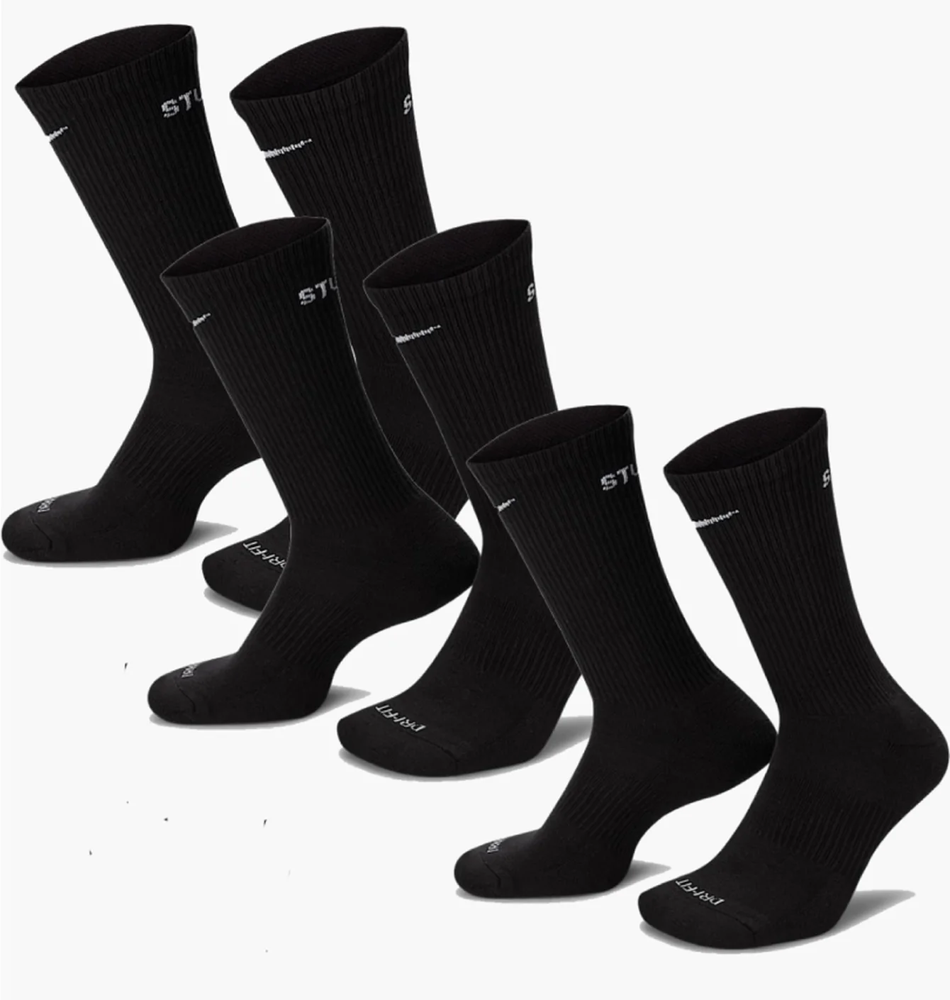 Носки Stussy x Nike Dri-Fit Crew Sock (3 Pack) 'Black'