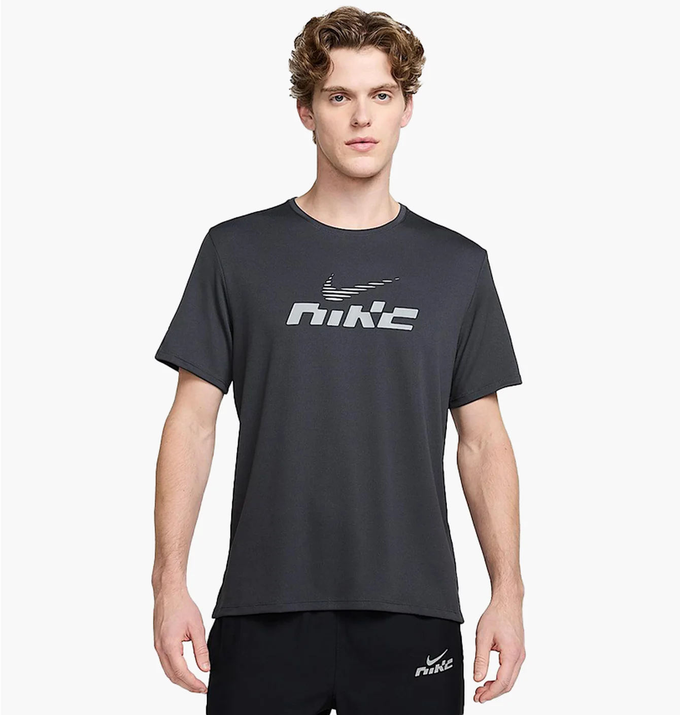 Футболка чоловіча Nike Df Uv Miler Flash Ss Grey IB4127-070