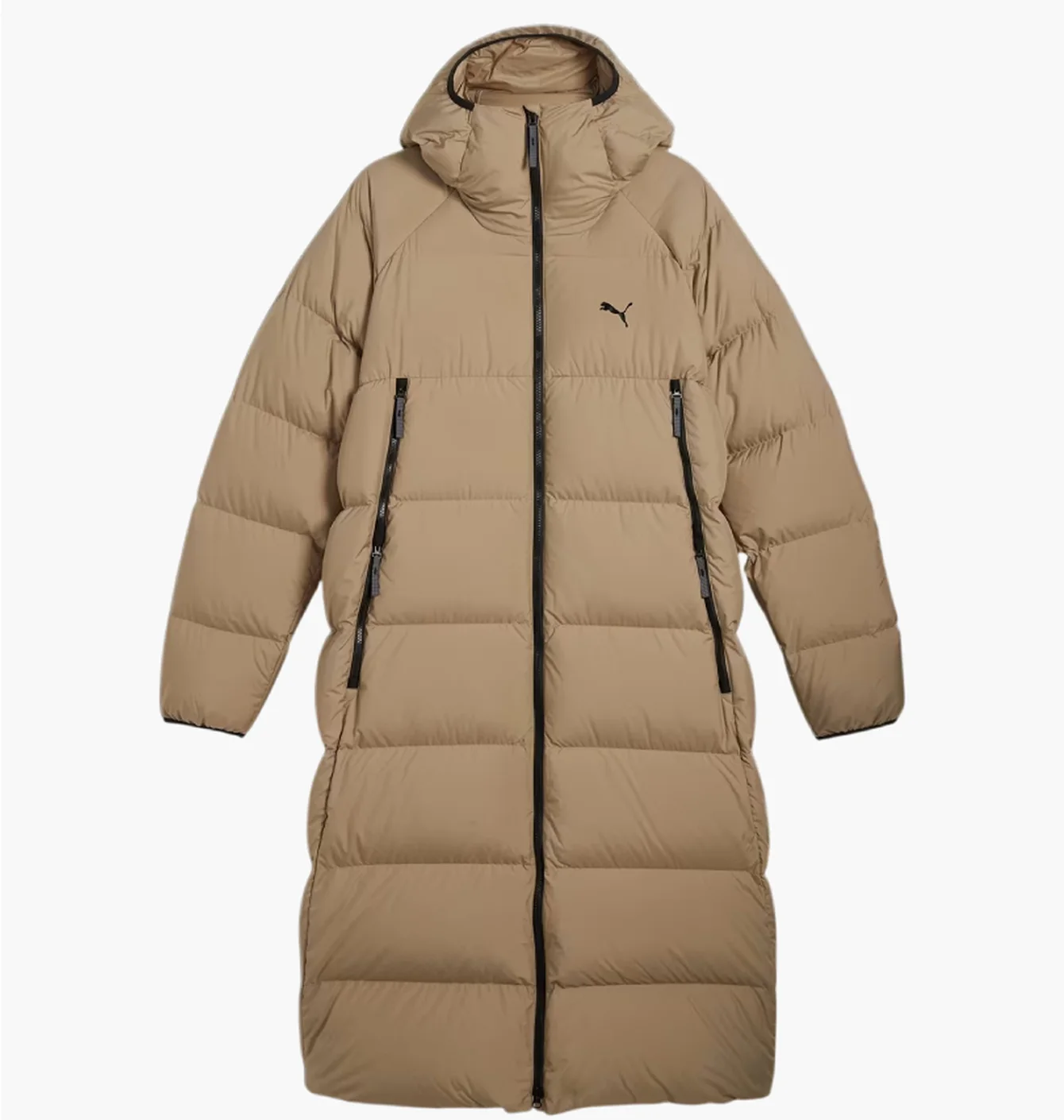 пуховик чоловічий Puma Long Hooded Down Coat бежевий