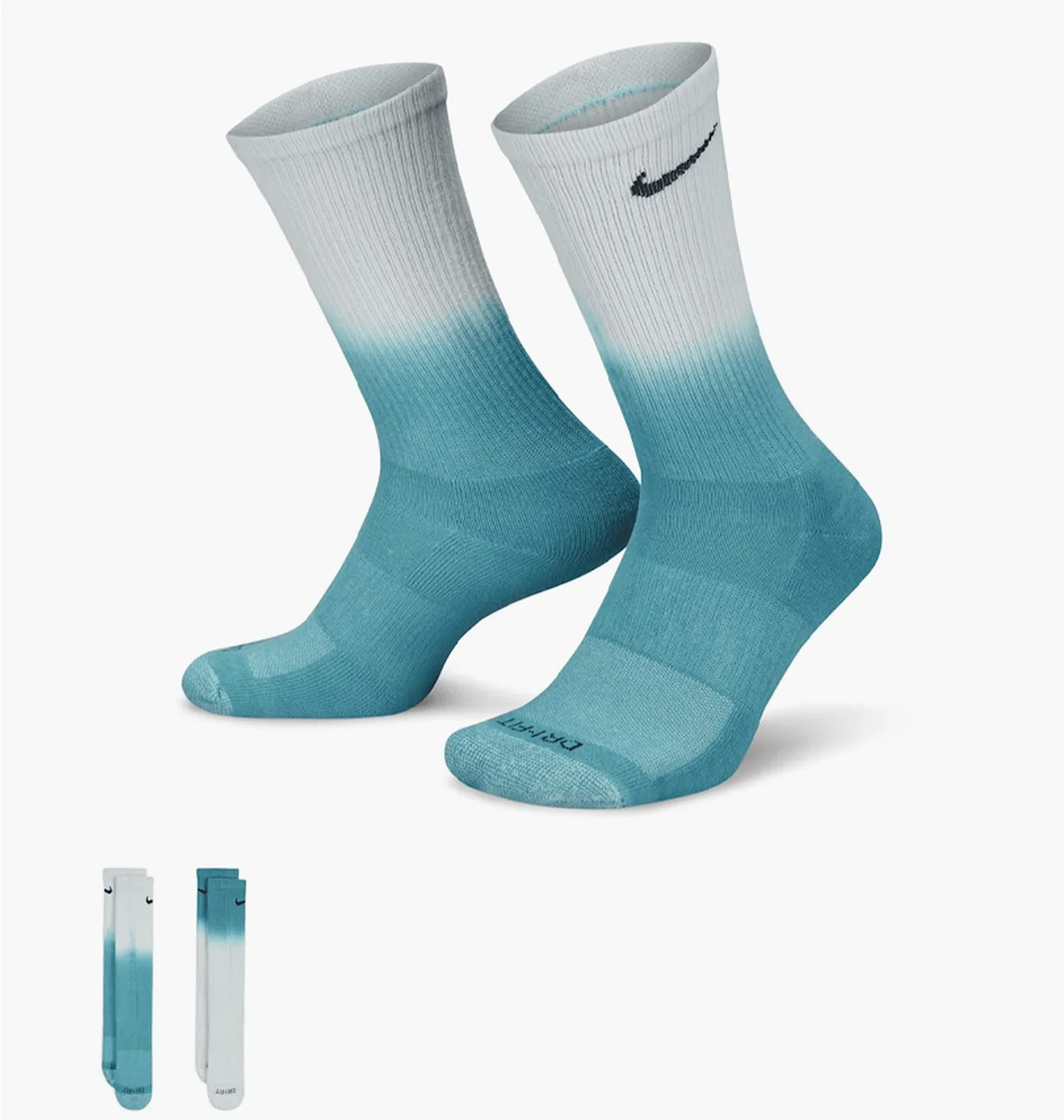 Шкарпетки унісекс Nike Everyday Plus Cush Crew Light Blue (2 пари) Dh6096-909