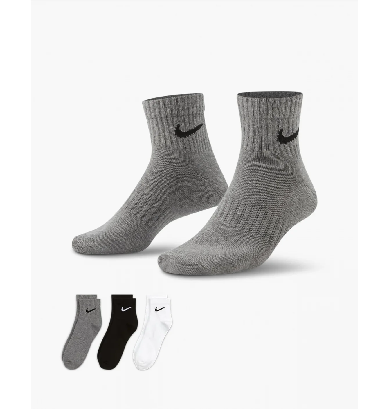 Шкарпетки унісекс Nike Everyday Ltwt Ankle Multi (3 пари, неутеплені) SX7677-964
