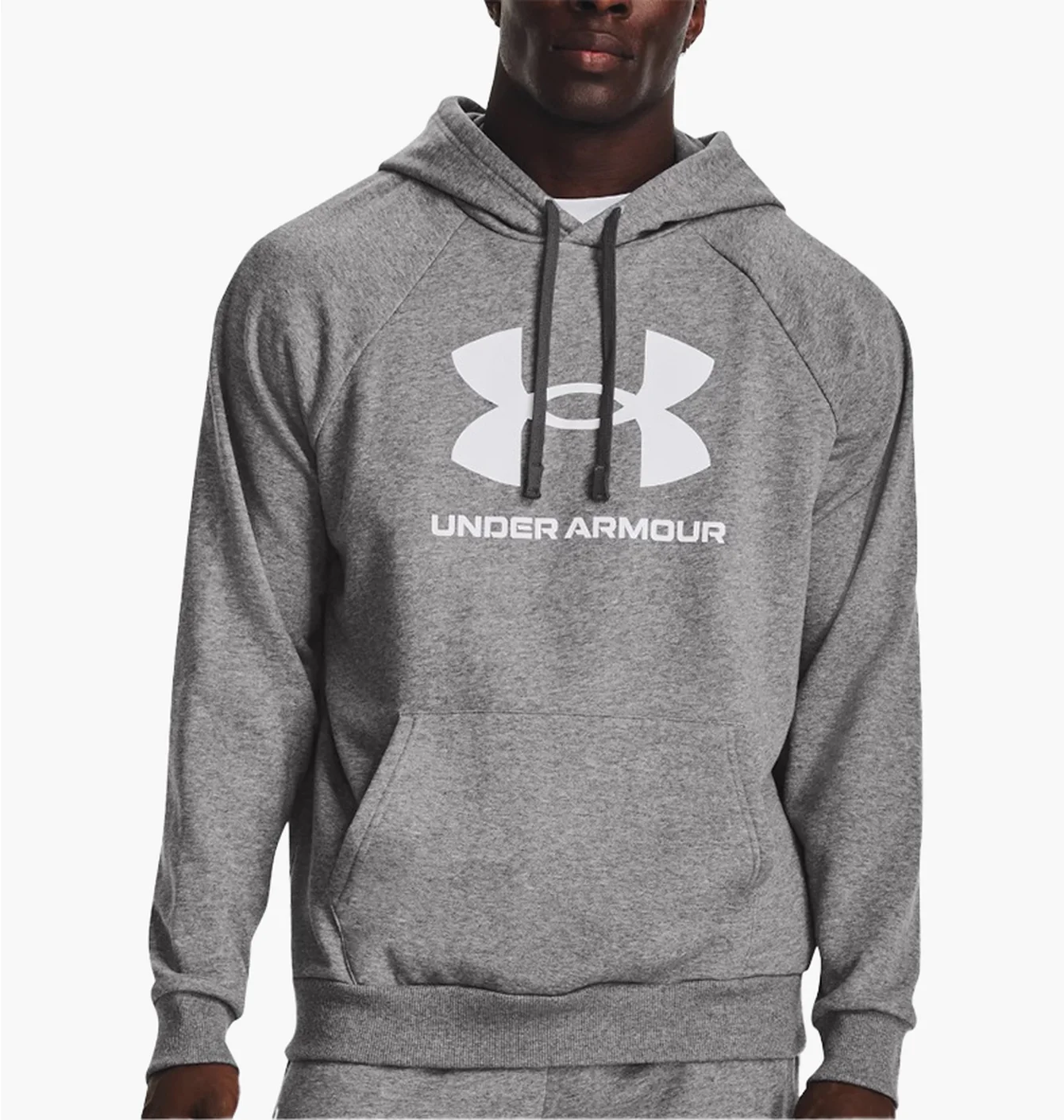 Худі чоловіче Under Armour Hooded Sweatshirt Ua Rival Fleece Logo Hd-Gry Grey 1379758-025