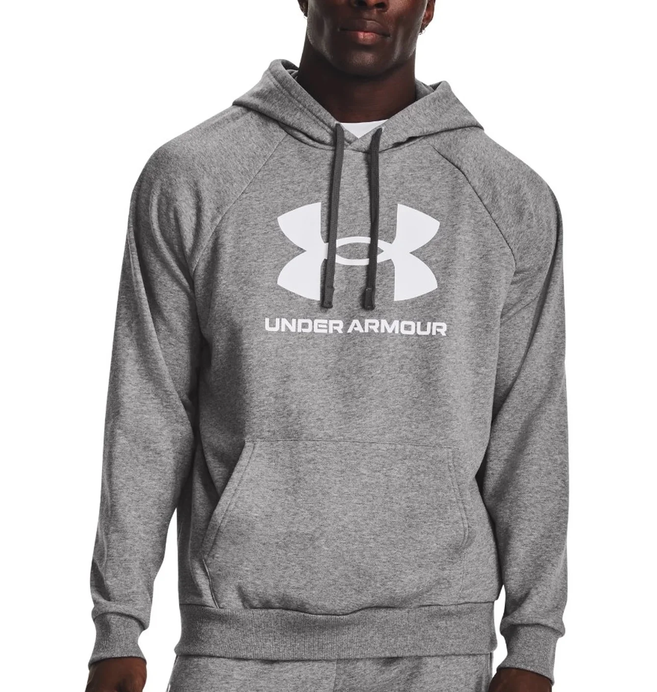 Худі чоловіче Under Armour Hooded Sweatshirt Ua Rival Fleece Logo Hd-Gry Grey 1379758-025