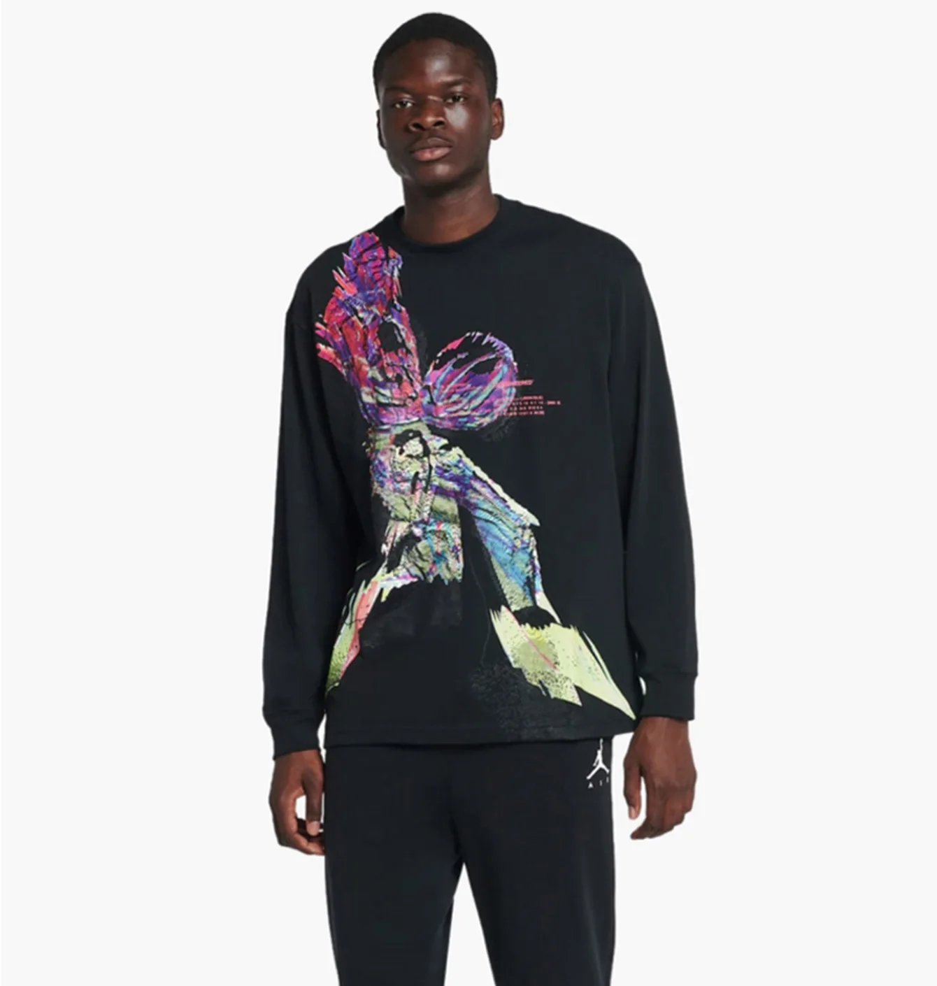 Кофта чоловіча Air Jordan Mj Engineered 85 Long Sleeve Crew Tee Black Dh8906-010