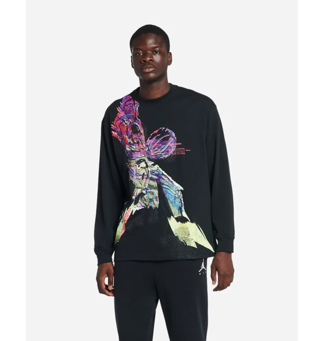 Кофта чоловіча Air Jordan Mj Engineered 85 Long Sleeve Crew Tee Black Dh8906-010