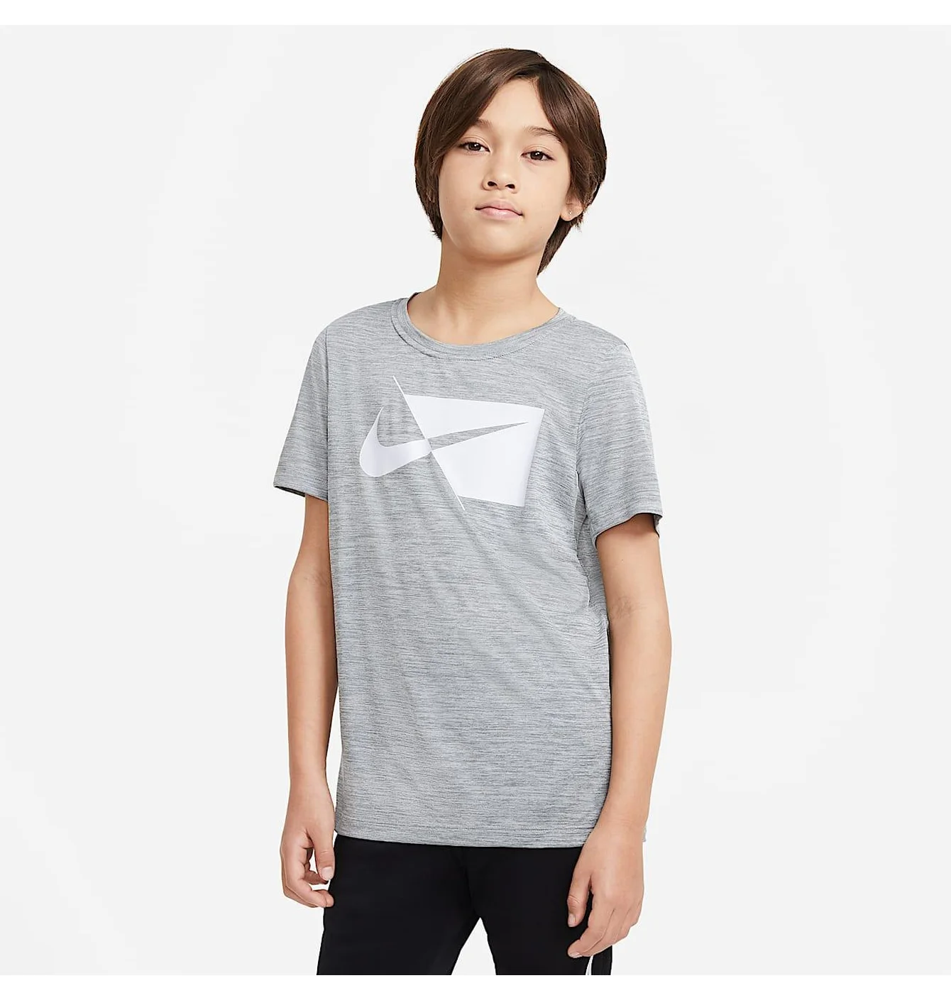 Футболка дитяча Nike Dri-Fit Hbr Ss Top Grey DA0282-084