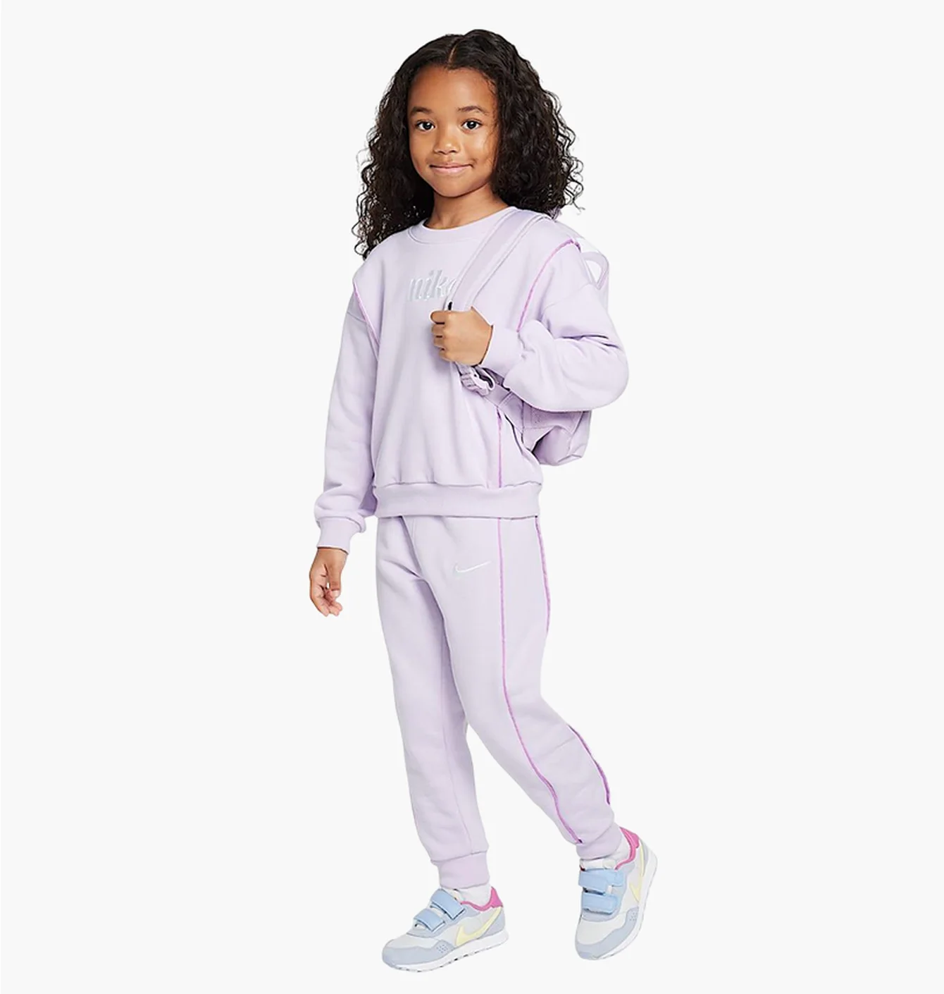 Спортивний костюм дитячий Nike Essentials Crew Violet 36M606-P6I