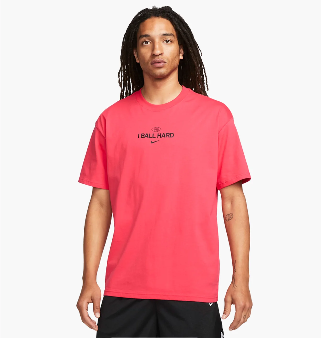 NIKE MAX90 BASKETBALL T-SHIRT 'FUSION RED'