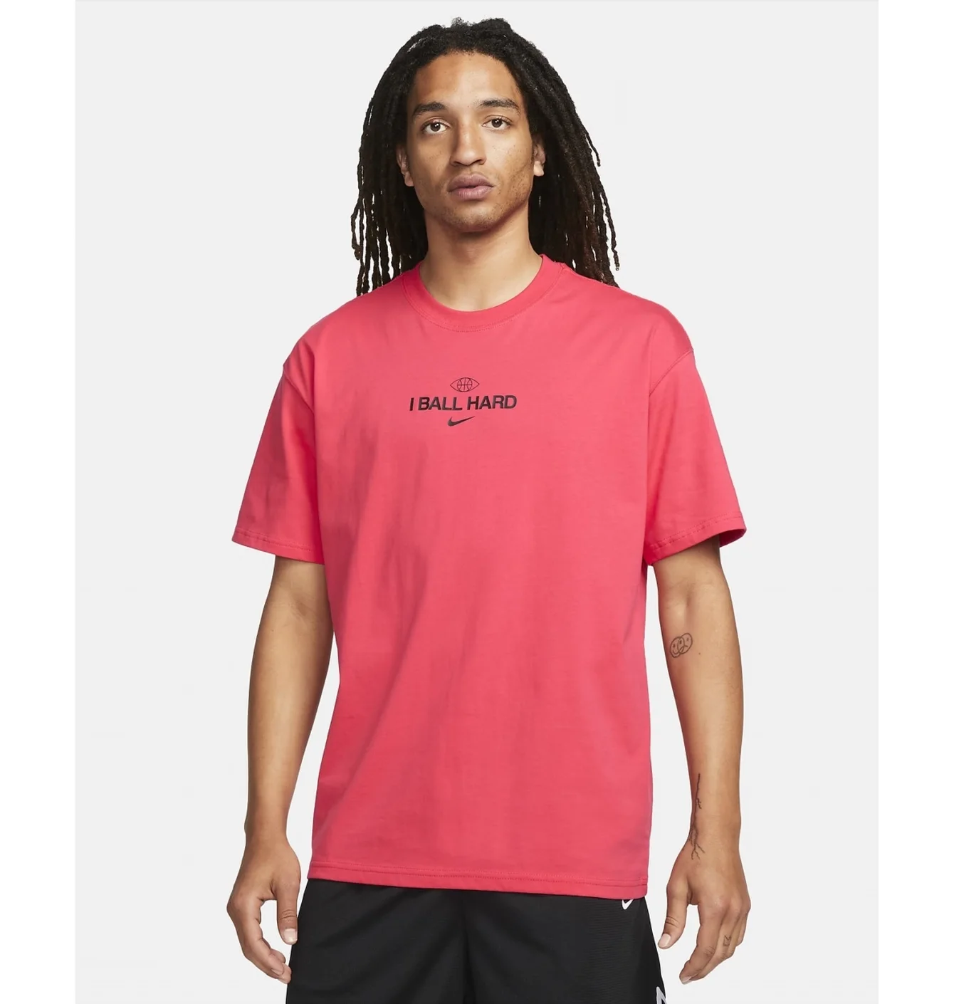 NIKE MAX90 BASKETBALL T-SHIRT 'FUSION RED'