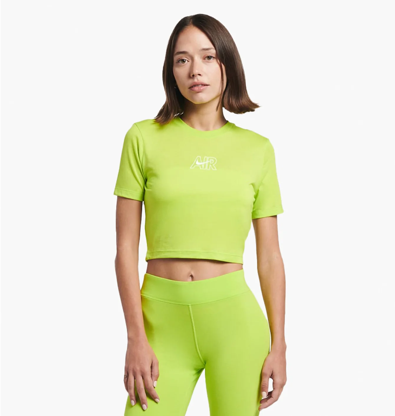 Футболка жіноча Nike Nsw Air Slim Tee Cropped Green Dn5852-321
