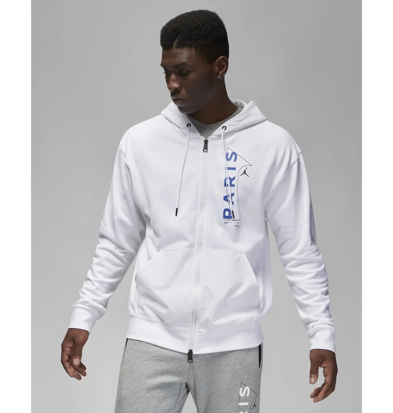 Толстовка чоловіча Air Jordan Paris Saint-Germain Hoodie White Dn6150-100