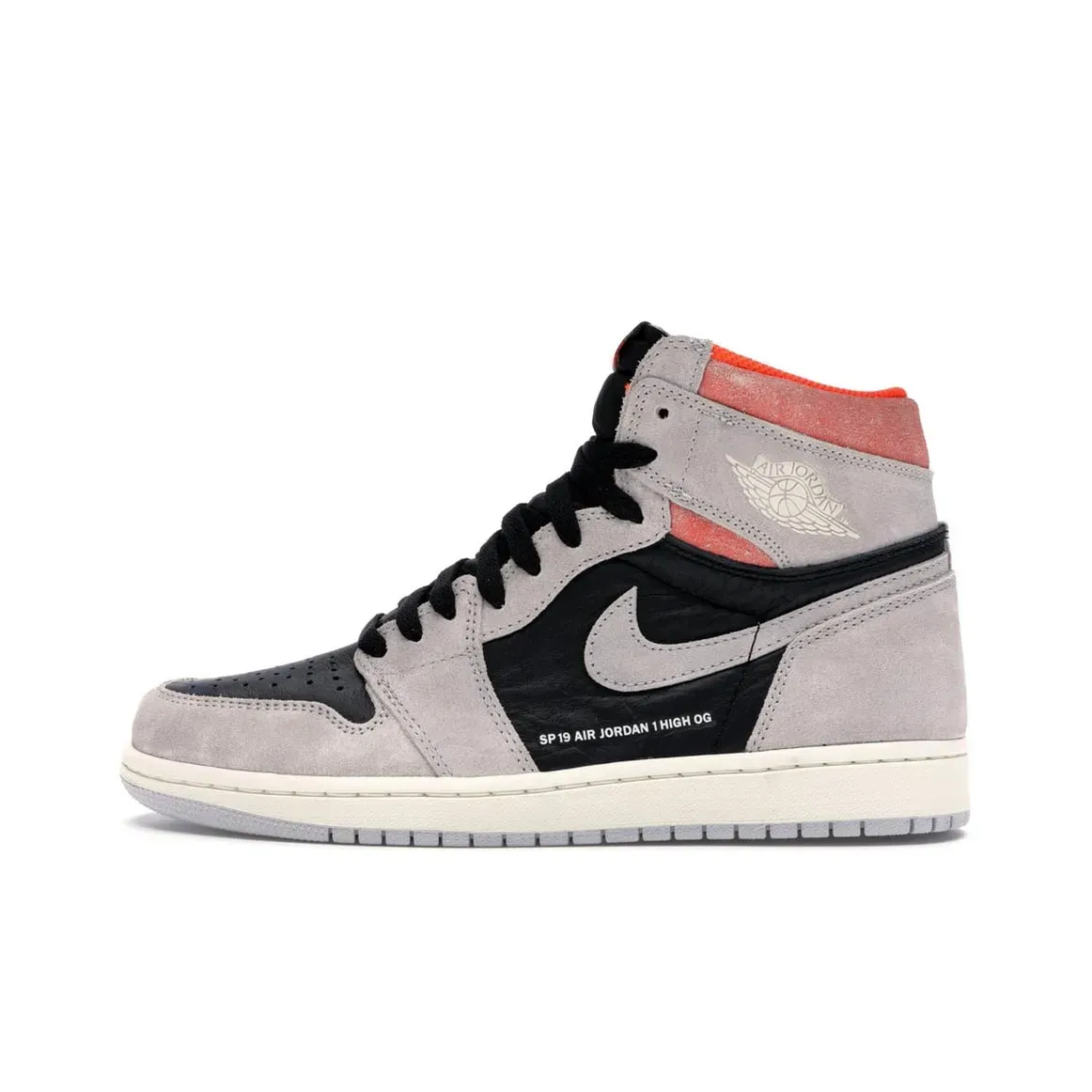 Кросівки чоловічі Jordan 1 Retro High Neutral Grey Hyper Crimson (555088-018)