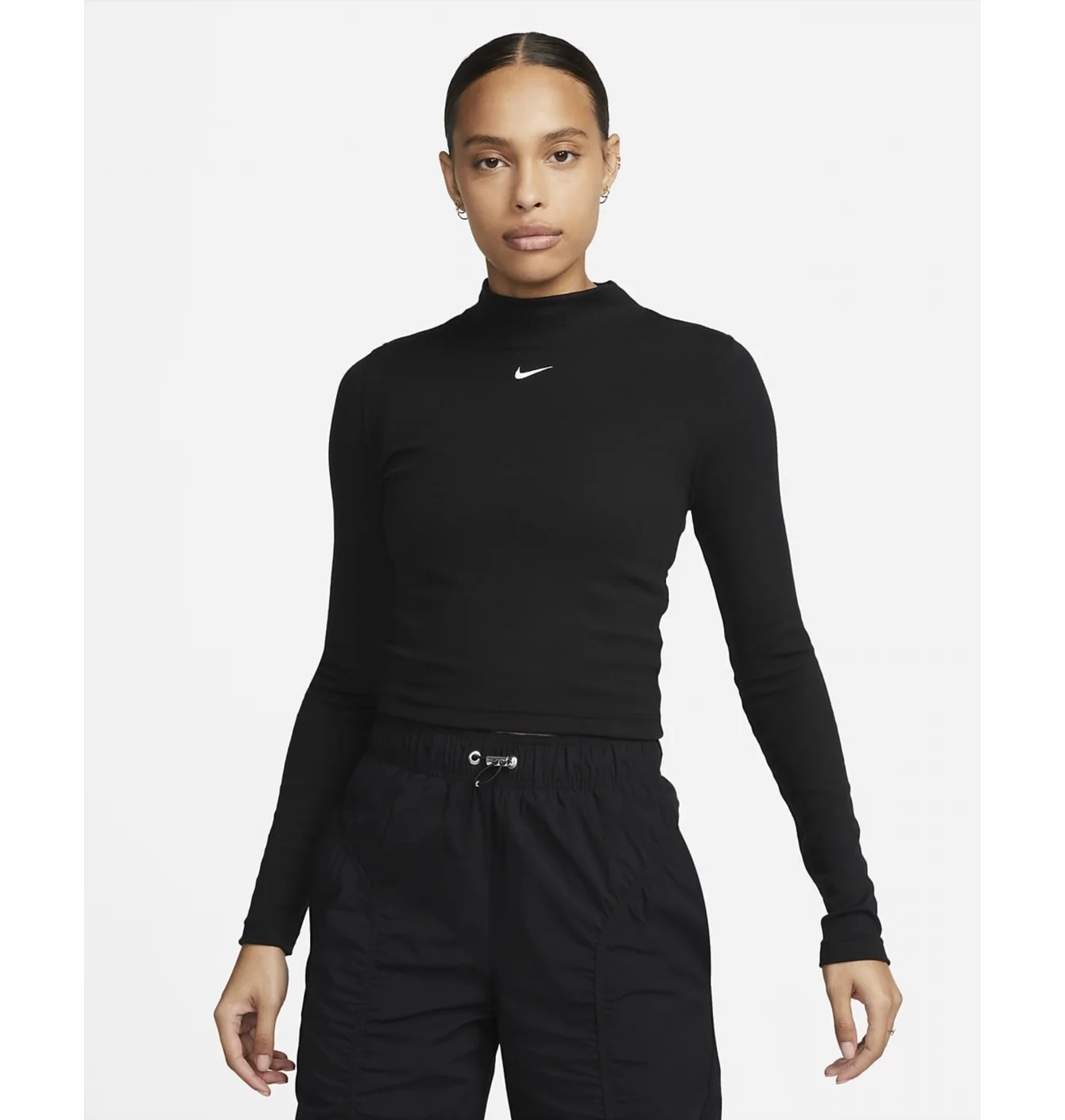 W NSW ESSNTL RIB MOCK LS TOP