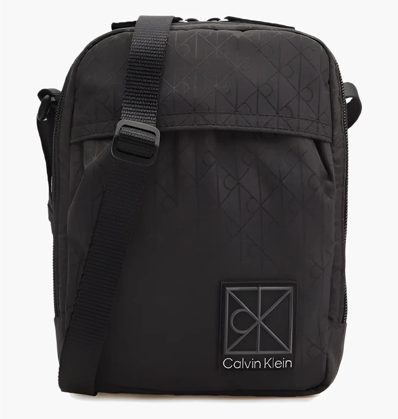 Сумка чоловіча Calvin Klein Allover Emblem Logo Jacquard Reporter Black LV04D3303G