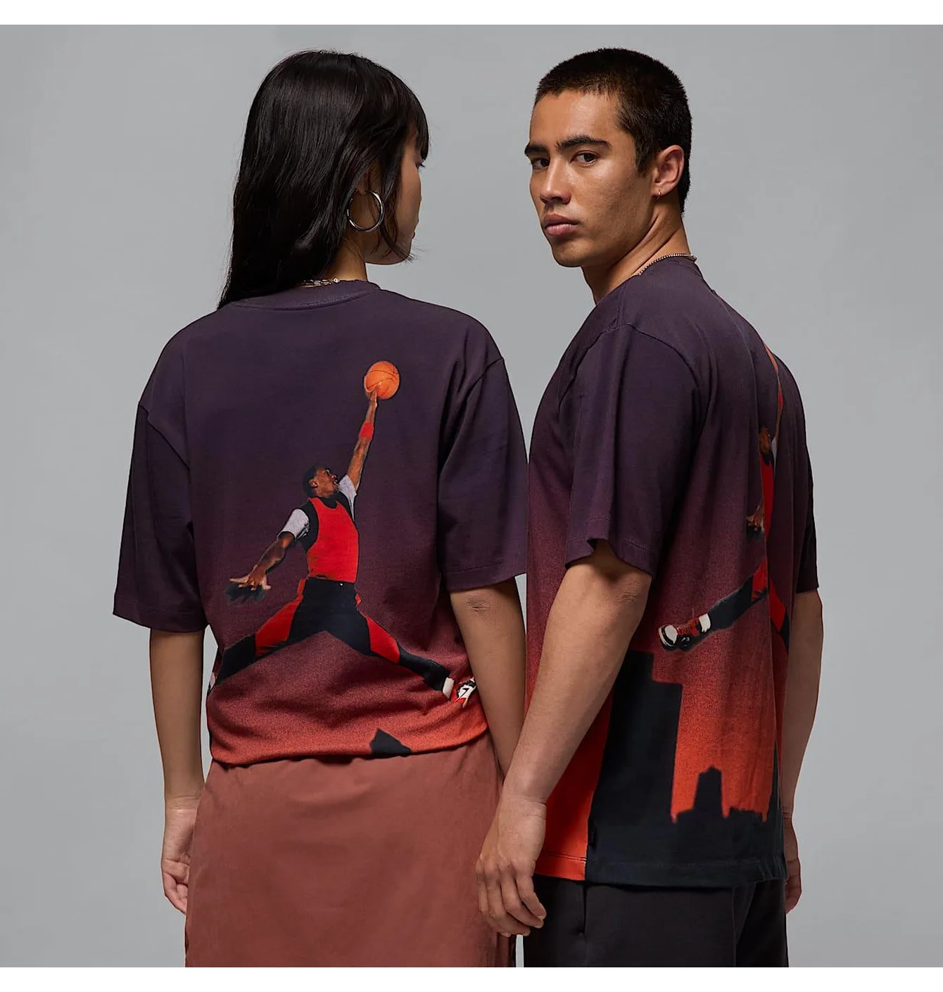 Футболка Air Jordan 85 Gradient Sky Ss Crew Violet/Orange