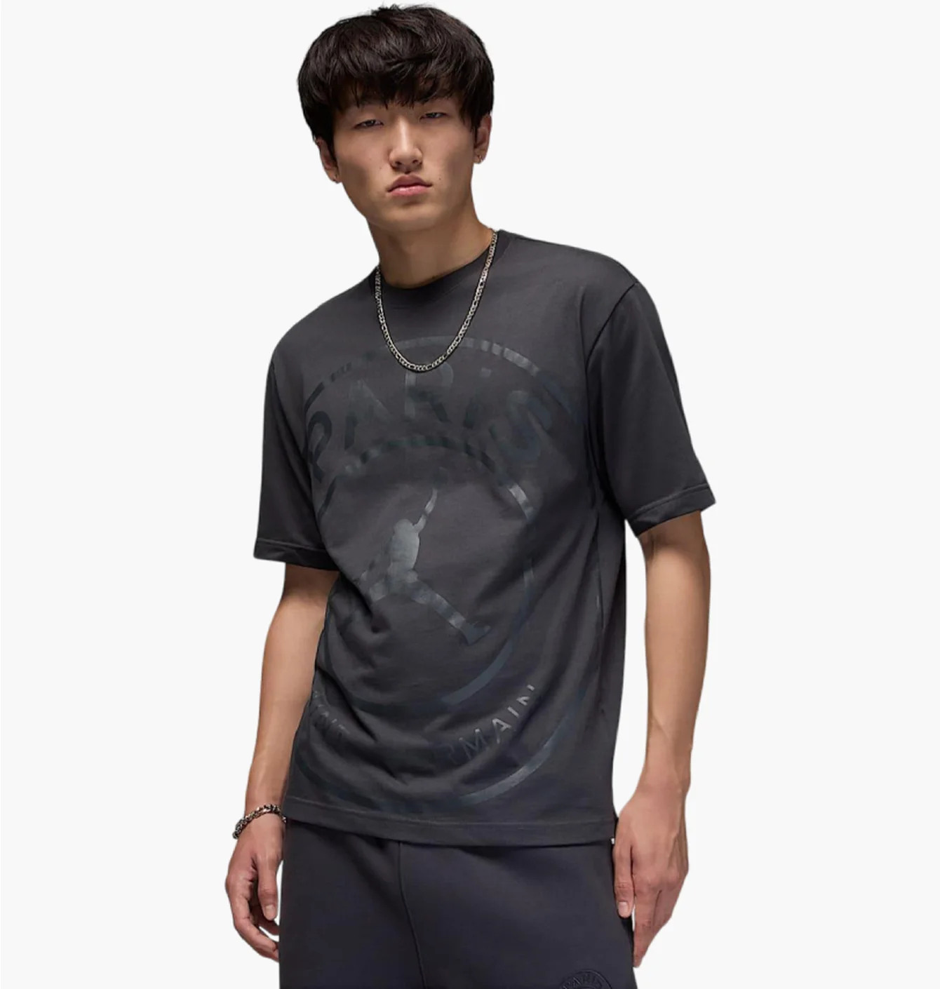 Футболка Air Jordan Psg Ss Logo Grey