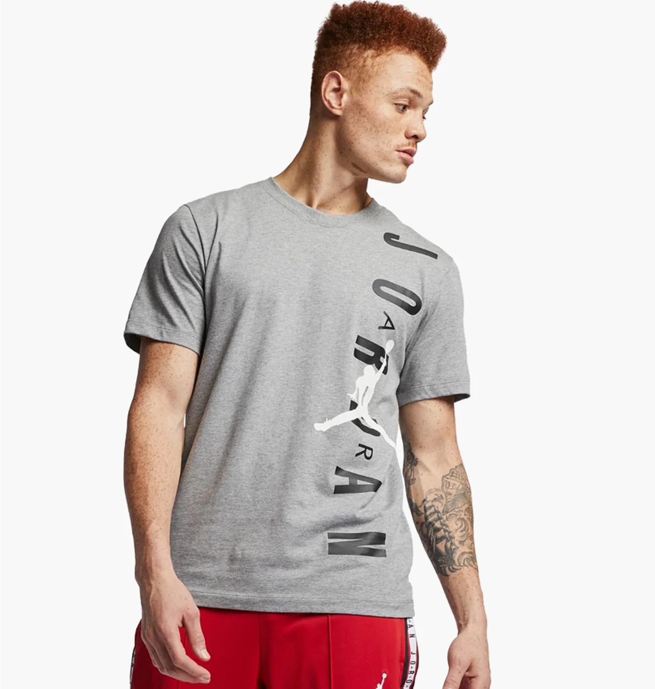 Футболка чоловіча Air Jordan Jumpman Graphic Grey Bv0086-091