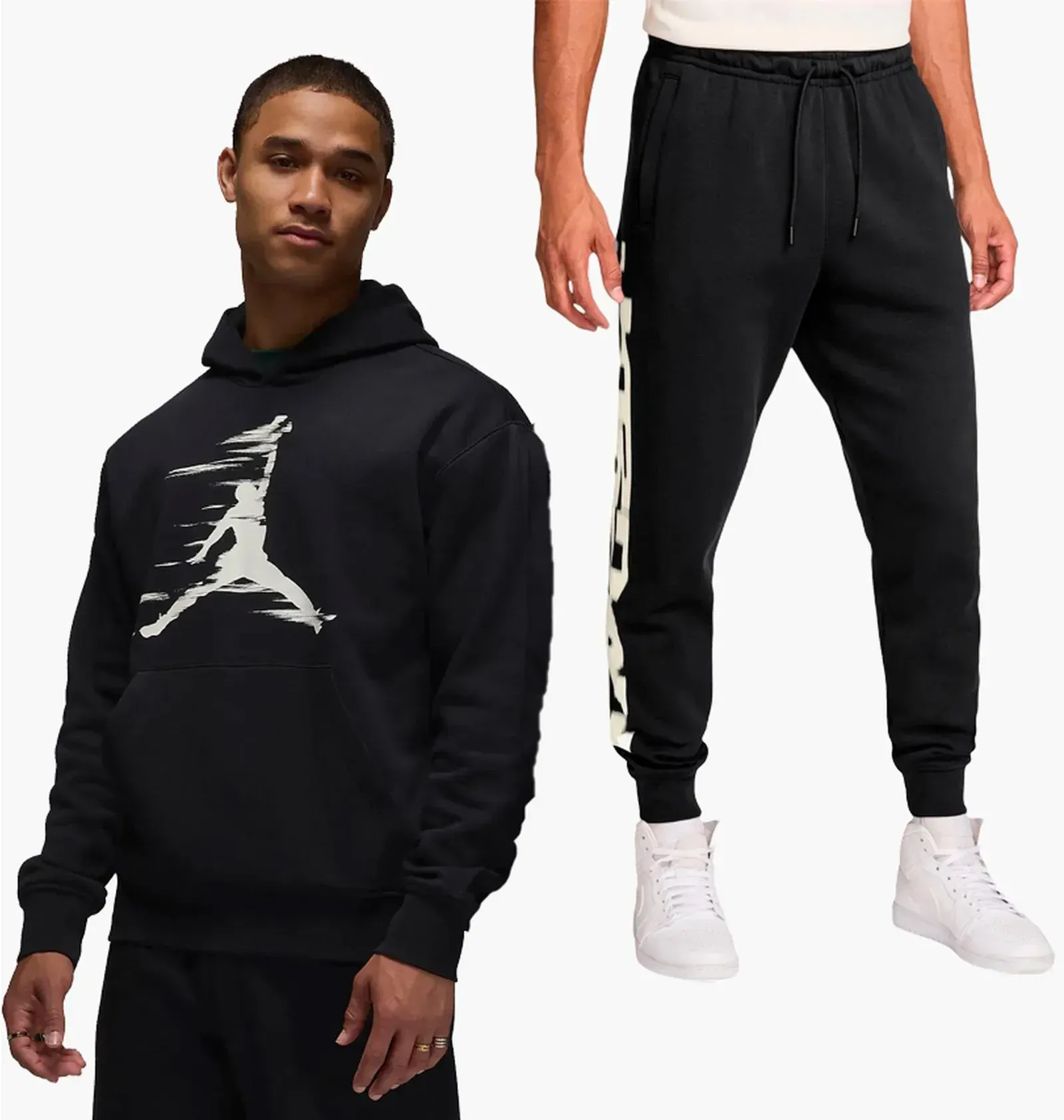 Спортивний костюм чоловічий Jordan Mvp Fleece Pullover Hoodie Black (FV7227-010__FV7229-010)