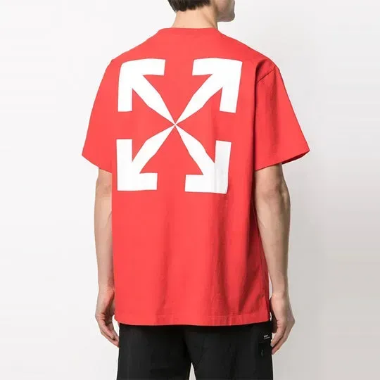 OFF-WHITE MONA LISA OVERSIZED T-SHIRT RED