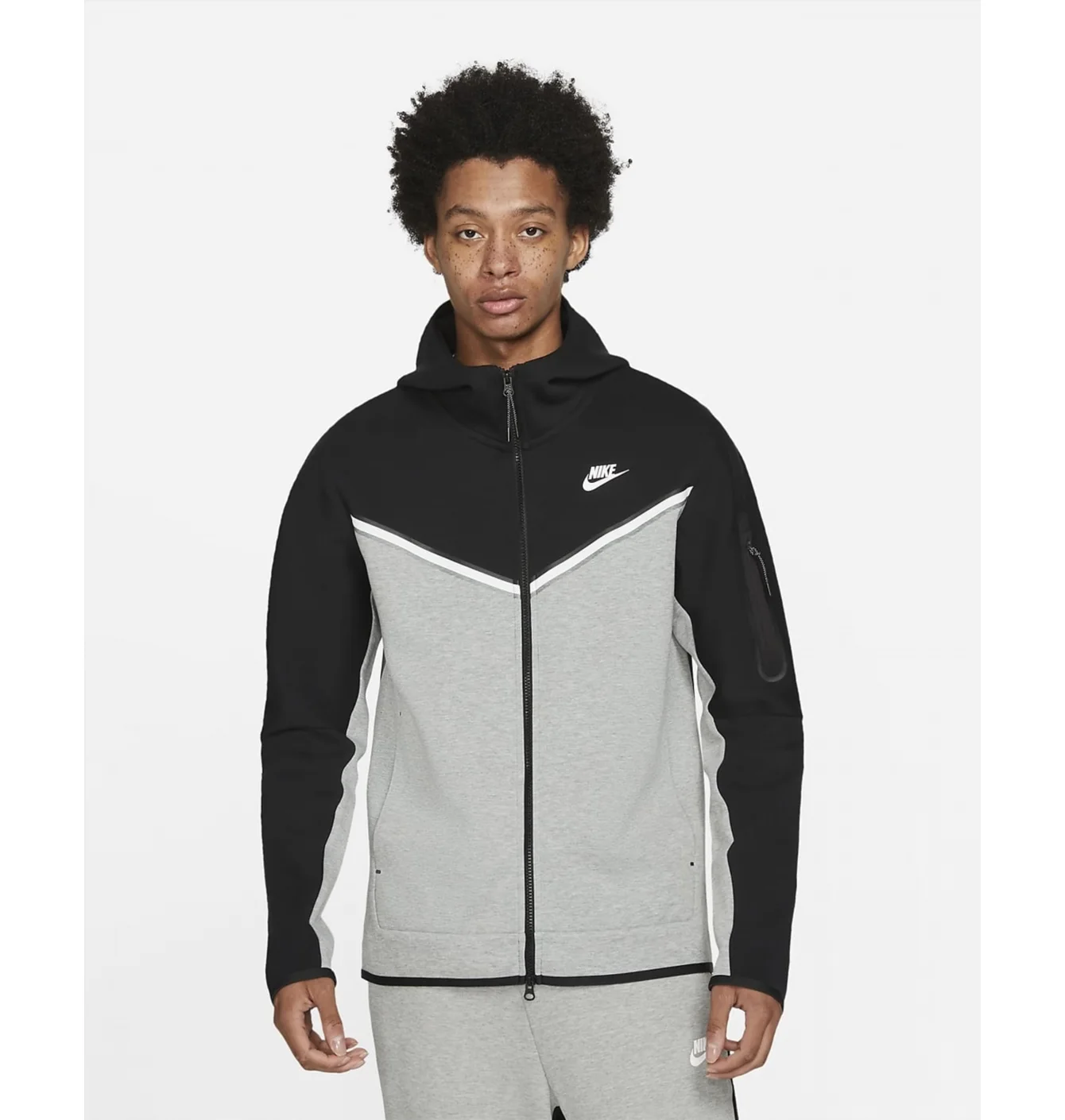 Толстовка чоловіча Nike Sportswear Hoodie Black/Grey CU4489-016