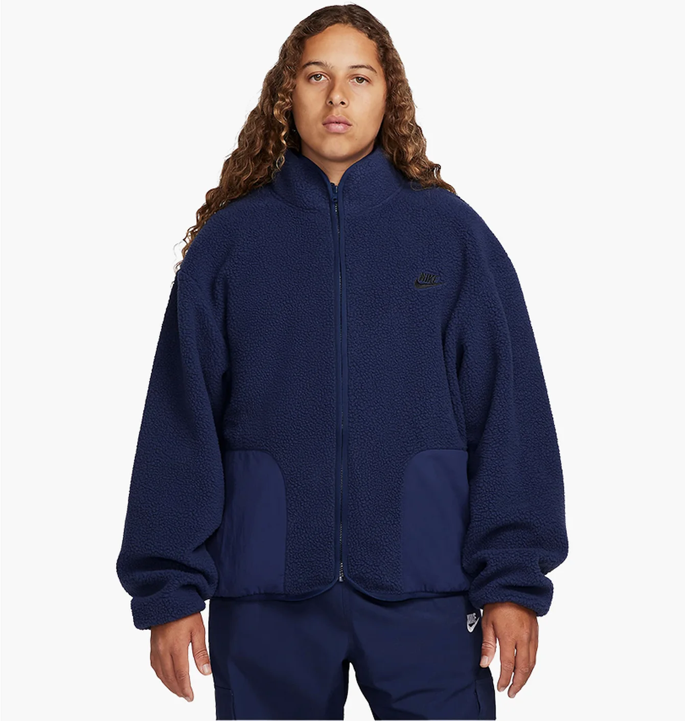 Зіп-худі Nike Club Fleece Sherpa Winterized Full-Zip Jacket (синє)