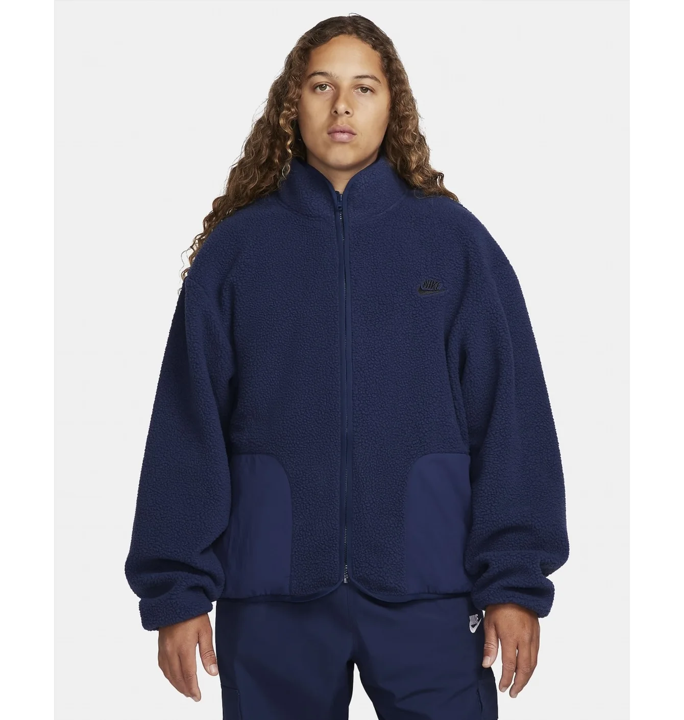 Зіп-худі Nike Club Fleece Sherpa Winterized Full-Zip Jacket (синє)
