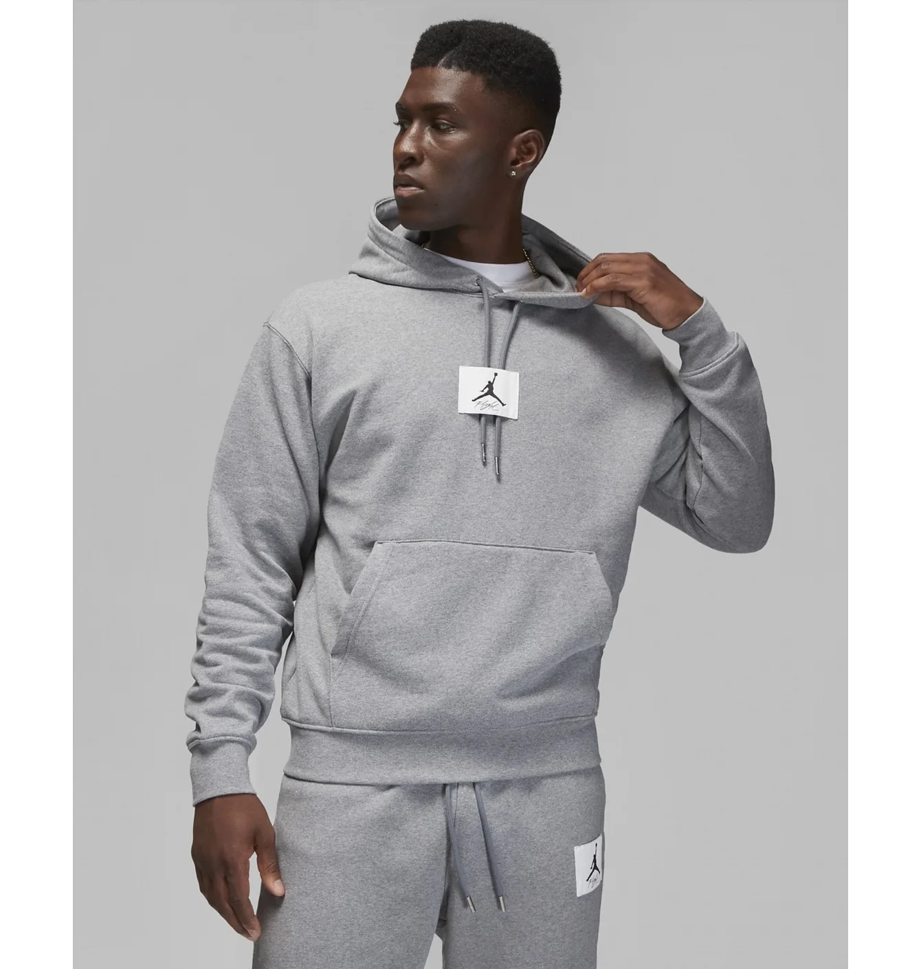 Jordan Flight Fleece Hoodie Grey